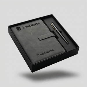 Kit executivo personalizado com bloco de notas e lapiseira para empresas e profissionais