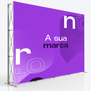 Backdrop desmontável 4,54m x 2,30m com impressão de lona personalizada