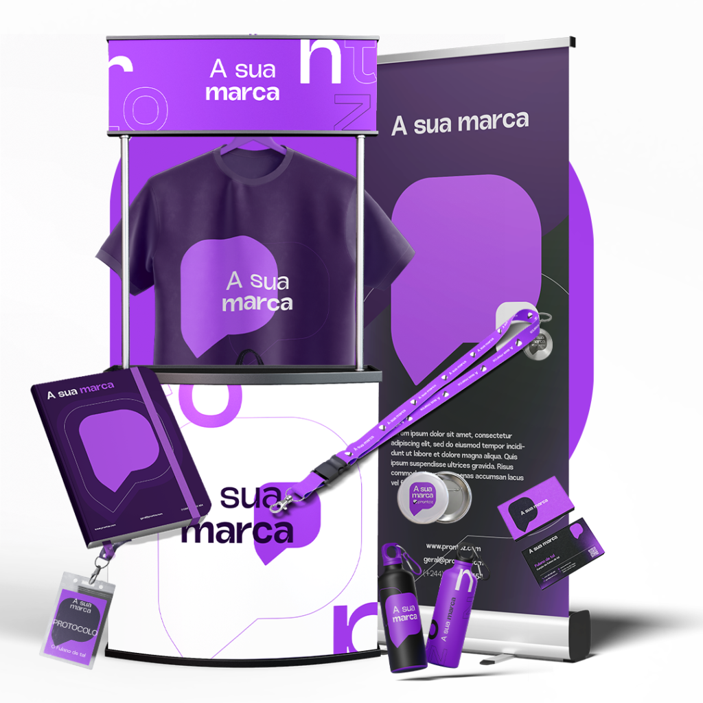 Kit de Feira Business com balcao, roll up e brindes personalizados
