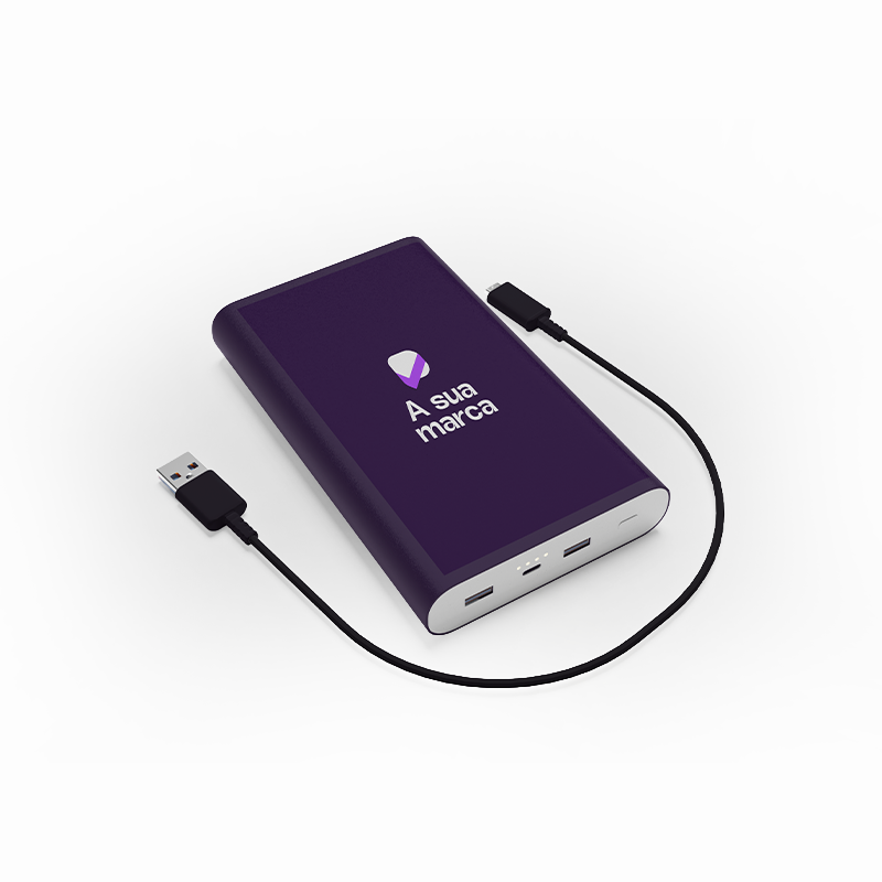 Power bank personalizado com logotipo empresarial