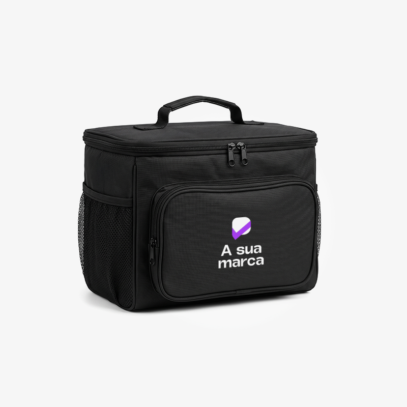 Lancheira personalizada com logotipo empresarial