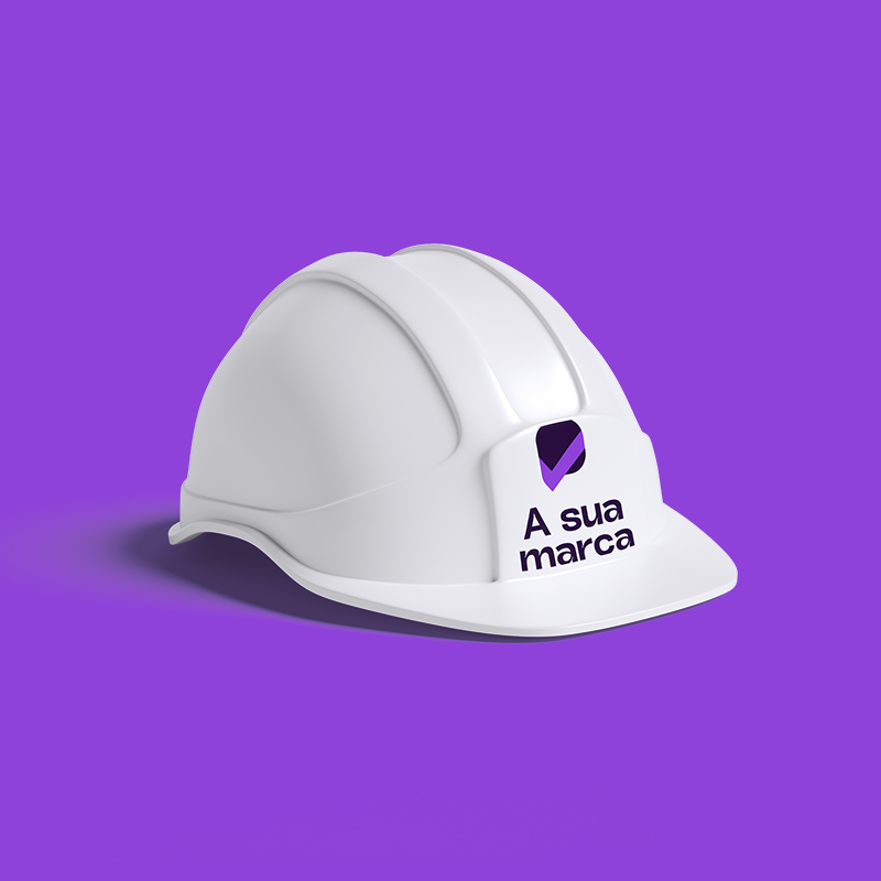 Capacete de obra personalizado com logotipo da empresa