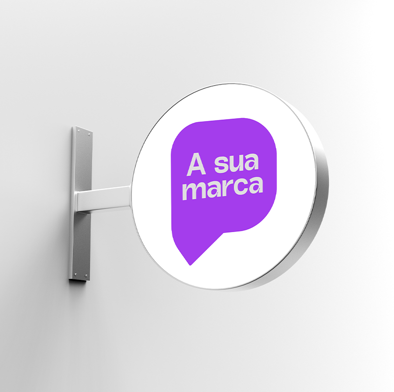 Painel luminoso circular personalizado para empresas